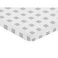 thumbnail image 3 of Sweet Jojo Designs Boho Hatch White and Black Mini Fitted Crib Sheet, 3 of 6