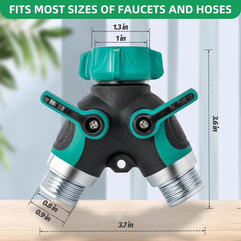 Keyahappy 2-Way Faucet Splitter, All Metal Y Connector photo 3