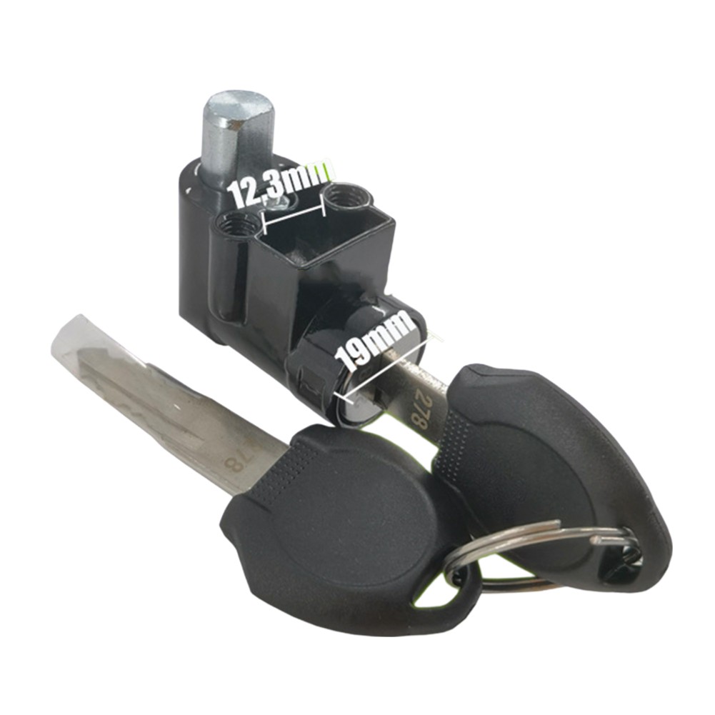 Ebike Ignition Switch Heavy Duty E-Bike Battery Lock Switch - Big Head Ignition Key Switch For Electric Bicycle Li-ion Battery Cases QianHe Bike Battery Switch