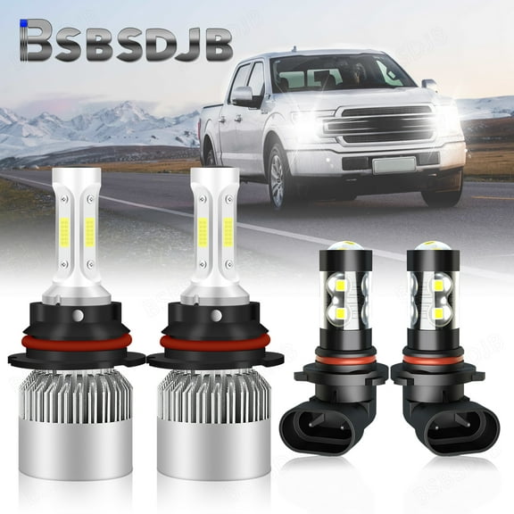 For Ford F150 1999 2000 2001 2002 2003 Combo 6000K LED Headlight Fog Light Bulbs