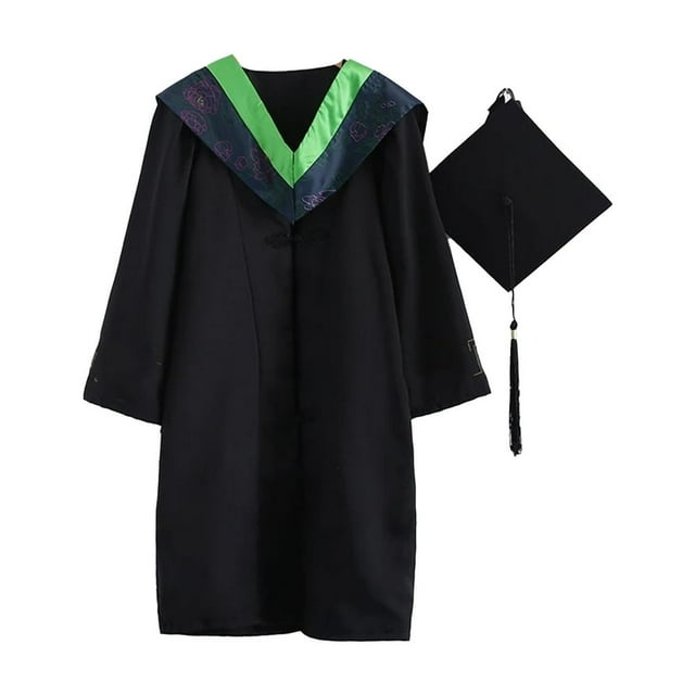 1 Set Beautiful Fine Knitted Graduation Uniform Polyester Elegant Festive Touch Graduation Dress for Photography