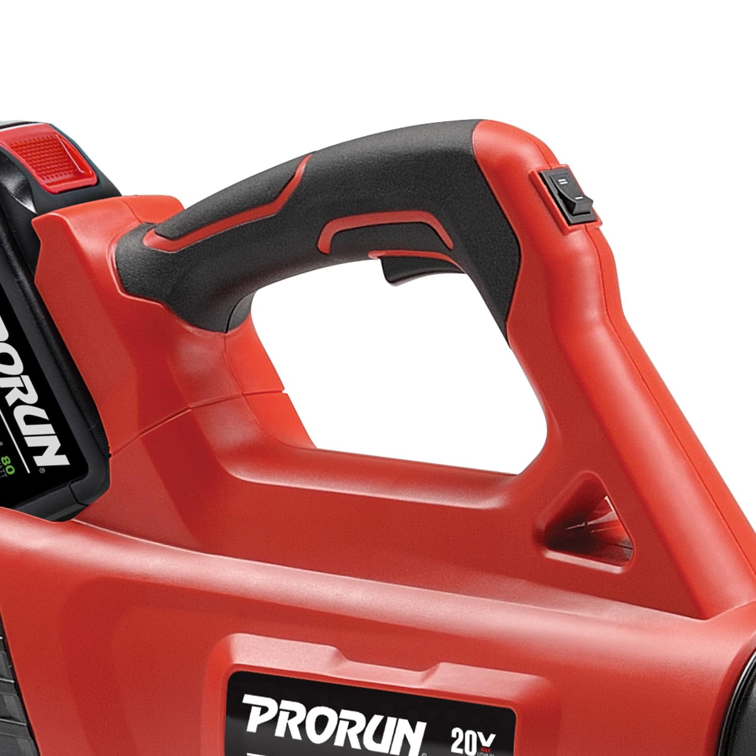 PRORUN 20V 400 CFM 90 MPH Brushless Cordless Handheld Leaf Blower with 4.0 Ah Battery and Charger