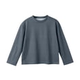 thumbnail image 5 of YOUYEDIAN Waffle Long Sleeve T-Shirts Boys 4-14 Years Kids Thermal Crew Neck Tops Youth Fall Warm Shirts Basic Tees (Dark Gray, 6-7 Years), 5 of 5