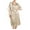Gold, variant on Glossy Robe for Men Solid Color Nightgown Robe Mid Length Bathrobe Silkiy Satin Loungewear with Pockets Pink XL