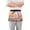 Delicate Pastel Flowers, variant on 3d Pineapple Server Apron with 3 Pockets Waterproof Waitress Waist Short Apron for Man Woman 12 Inches