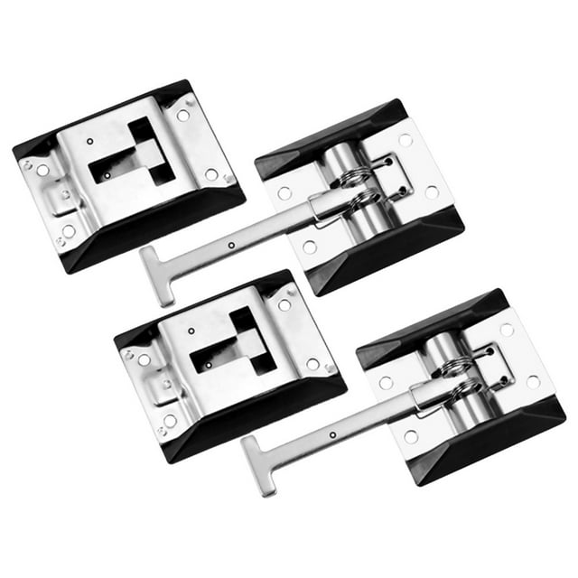 Lefu 2Pcs Door Retaining Latch Door Retainer Latch Catch Plate Hook & Spring Caravan