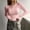 *Pink, variant on ClodeEU Women's Long Sleeve Round Neck Pullover Top with Button ,Solid Color Casual Slim Fit T Shirt Black,Womens Plus L