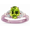 thumbnail image 3 of Star K � Oval 8x6 Genuine Peridot Marquee Design Engagement Promise Ring, 3 of 9