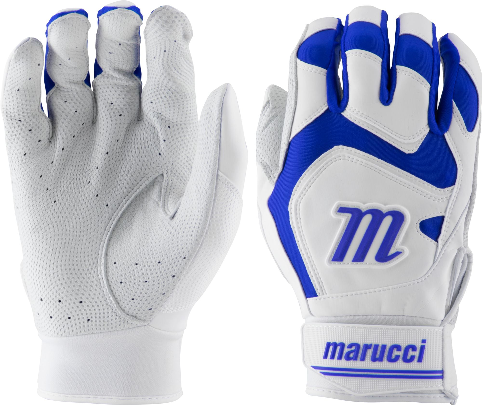Silver Size Large Marucci Elite Professional Batting Gloves Cabretta Leather 
