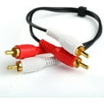 thumbnail image 2 of Noise Cancellation Gold-Plated RCA 2 Male to Male Audio Video Cable (1FT), 2 of 2
