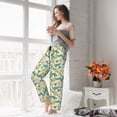 thumbnail image 4 of Uemuo Lilies Flowers Pattern Women's Wide Leg Palazzo Lounge Pants with Pockets Light Weight Loose Comfy Casual Pajama Pants-XX-Large, 4 of 9