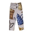 thumbnail image 4 of Balery Antique Vintage Teapot Coffee Grinder print Women's Pajama Pants,Ultra Lightweight Pjs,Lounge Pant-Small, 4 of 9