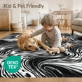 thumbnail image 4 of ODIKA 8'x10' Washable Area Rug Snack Spotted Marbled Abstract Patchwork Bold Motif Cow Inspired Refined for Dining Room, Large Office, Lounge, Non-Slip Chair-Friendly Mat, 4 of 7