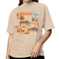 thumbnail image 2 of Smartprints Aloha Hawaii Vintage Postcard Women's T-Shirt Natural, Cotton, S, 2 of 4