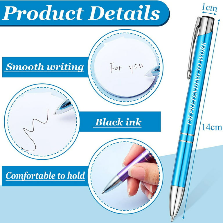 Fine Point Smooth Writing Pens 1.0mm Medium Point Black Ink for Birthday  Back to School Seasons 