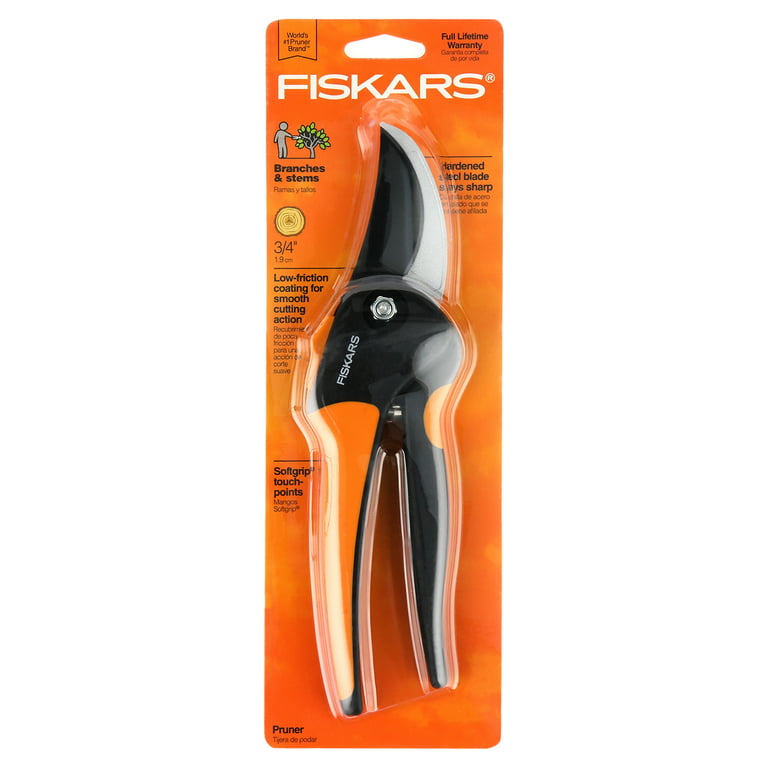 Fiskars Large Bypass Pruner, Steel Blade with Softgrip Handle for