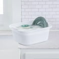 thumbnail image 5 of 12 Quart Durable Heavy Duty Reinforced Plastic Kitchen Dishpan Basin with Molded Handles for Household Chores and Storage, White, 8 Pack, 5 of 9