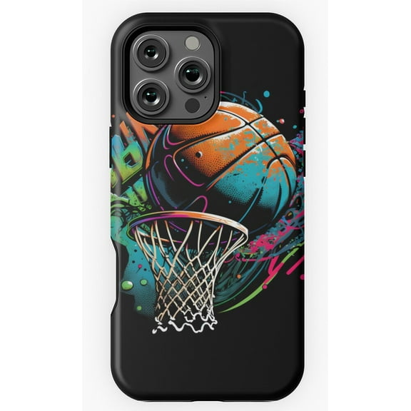 Basketball Graffiti Phone Case for iPhone 16 15 14 13 12 11 Pro Max