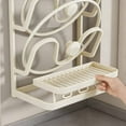 thumbnail image 4 of zhangmingg U Shaped Kitchen Counter Lid Organizer Rack with Removable Tray Steel Spoon Stand Holder for Efficient Cooking Space, 4 of 7