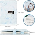 thumbnail image 5 of Marble Diary With Lock, Refillable A5 Daily Journal For Girls And Women, 192 Pages Cute Notebook With Combination Lock For Teen Girls And Boys - Purpl, 5 of 5