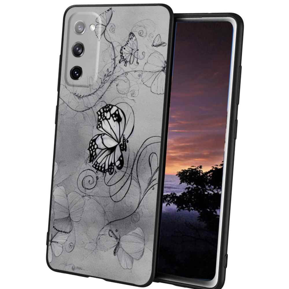 Compatible with Samsung Galaxy S20 Phone Case, ButterflyLineArt75
