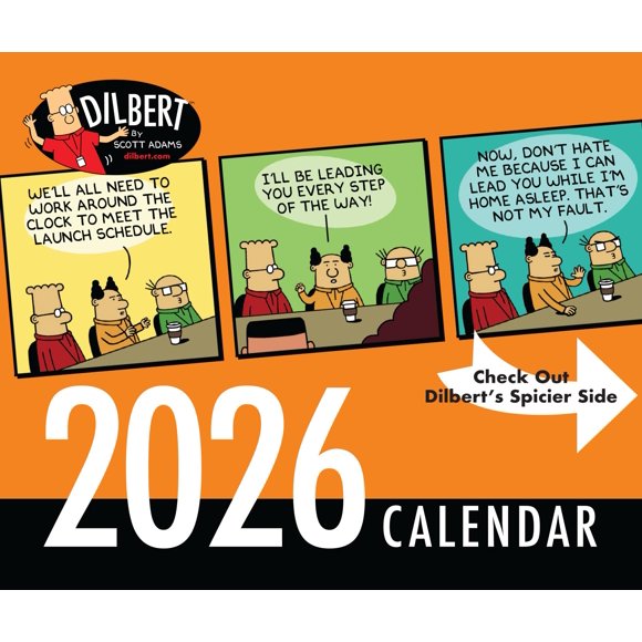 Calendario de escritorio Dilbert 2026 con historietas a doble cara