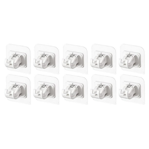 Soporte adhesivo para barra , para cortina, soporte de pared de plástico, fijaciones, soporte para barra blanco Zulema Soporte de barra de cortina