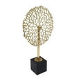 thumbnail image 2 of A&B Home Coral Statuary with Marble Base - 3" x 8.5" x 16" - Gold/Black, 2 of 2
