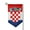 Sharp Corner, variant on Garden Flag Croatian-Flag Double Sided Small Yard Holiday Garden Flag for Outside Decor 12.5x18 Inch Fillet