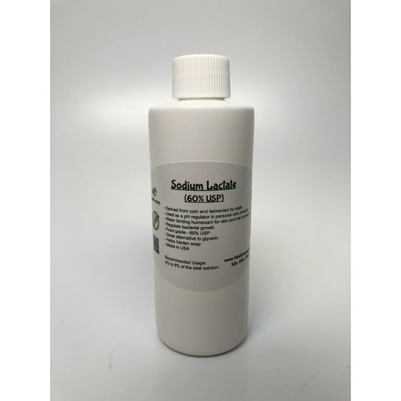 Sodium Lactate - For broad spectrum preservatives -4oz - used in cosmetic to increase stability in bacterial growth. Used as pH regulator- Helps reduce the moisture loss