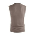 thumbnail image 5 of ZCFZJW Men's Sweater Vest V Neck Pullover Sweater Sleeveless Knit Casual Big and Tall Solid Color Basic Slim Fit Vest Khaki XL, 5 of 7