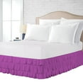thumbnail image 1 of BedDecor Multi Ruffle Skirt 21 Inches Lilac/Full Egyptian Cotton Base Valance Sheet, 1 of 5