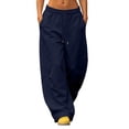 thumbnail image 2 of Jovrlynd Barrel Sweatpants Women Wide Leg High Waisted Drawstring Baggy Pants with Pockets Fashion Lounge Pants 2026, S-3XL, 2 of 7