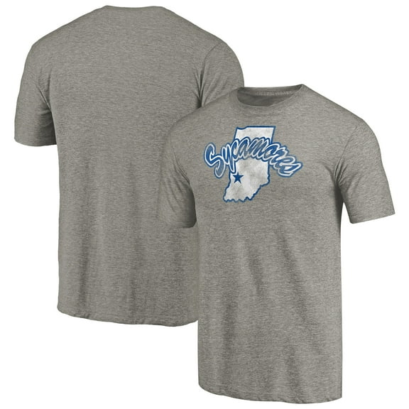 Men's Gray Indiana State Sycamores Classic Primary T-Shirt
