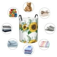 thumbnail image 4 of Balery Sunflowers (2) Cesta de ropa redonda con asas, impermeable, independiente, para ropa, juguetes, dormitorio y familia-Small, 4 of 6