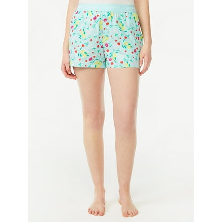

Joyspun Women s Woven Print Boxer Sleep Shorts Sizes S to 3X