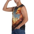 thumbnail image 3 of Fotbe Red And Gray Flame Fox Men's Camiseta sin Mangas Estampada para Hombres, Playera Casual para Gimnasio, Entrenamiento, Playa-3X-Large, 3 of 7