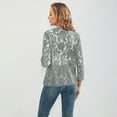 thumbnail image 5 of yillto Women Plus Size Cardigan 3/4 Sleeve Open Front Lightweight Lace Coats Formal Blazer S-5XL, 5 of 6