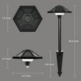 thumbnail image 7 of Gigalumi Solar Plastic Black LED Landscape Light , Warm White Waterproof Path Light 2-Pack, 7 of 7
