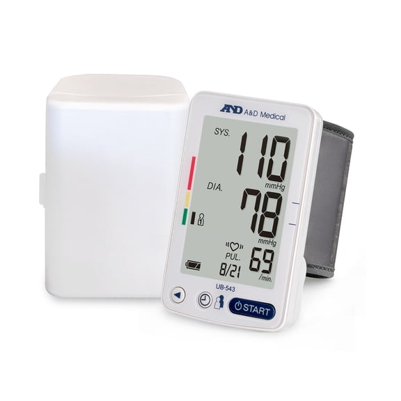 A&D Medical Bluetooth Blood Pressure Monitor, Wrist, Digital, Heart Rate Detection (UB-543)