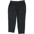 thumbnail image 1 of Alfani Womens Solid Pull-On Tobillo Casual Pantalones Pantalones, Negro, Grande, 1 of 2