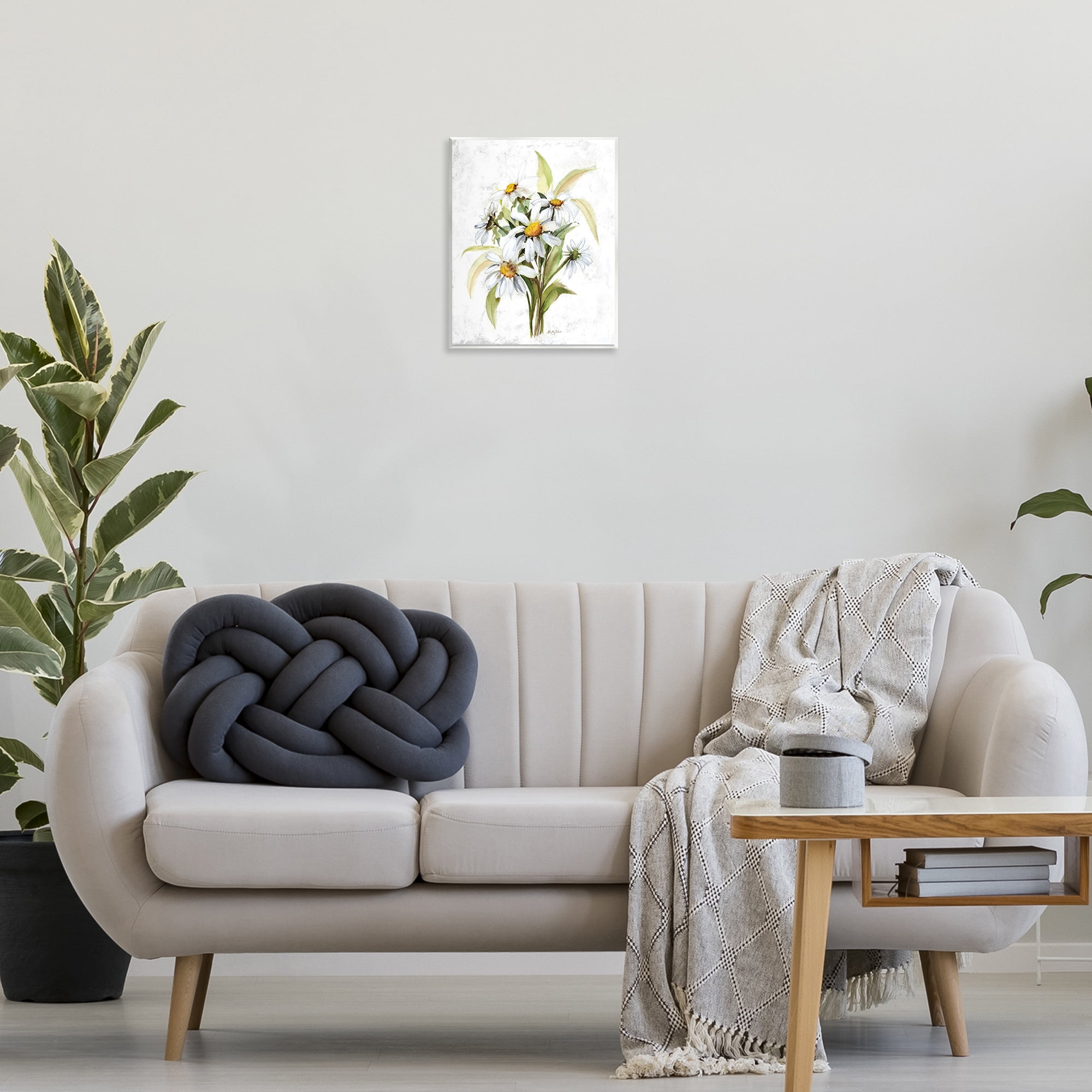 Stupell Industries Simple Daisy Bundle Botanical & Floral Painting Unframed Art Print Wall Art, 11 x 14