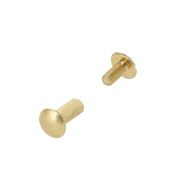 Chicago Screws, Dome Cap, Natural Brass, Solid Brass-LL (50 per bag), Multiple Sizes