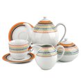 thumbnail image 4 of Porcelain Cream Jug 11.83 fl oz (350 ml) Antique Mosaic Porcelain Milk Jug Pouring Creamer Pitcher with Handle, 4 of 8