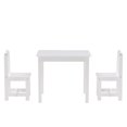 thumbnail image 3 of [60 X 60 X 52]Cm MDF Simple Children'S Table and Chair Set Of 3 1 Table 2 Chairs White, 3 of 17