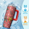 thumbnail image 4 of 30oz Xmas Tumbler with Christmas Ornaments Lid Straw Stainless Steel Double Wall Insulated Cup Gifts, 4 of 5