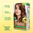 thumbnail image 4 of Nisha Creme Hair Color | Permanent Long Lasting Brown Hair Dye Color Kit | Natural Brown | 4.05 Oz, 4 of 10