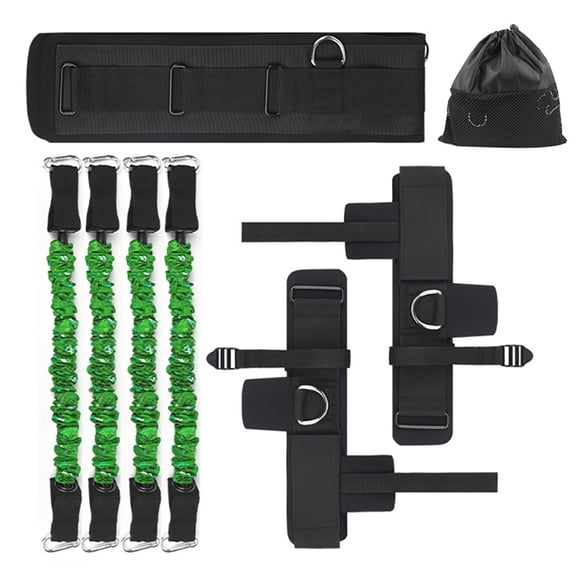 yeacher Elastic Power Resistance Band Set for Vertical Jump Training - Green Lightning 120lbs, Enhances Agility, Strength, and Balance for Basketball, Soccer, Volleyball, and More