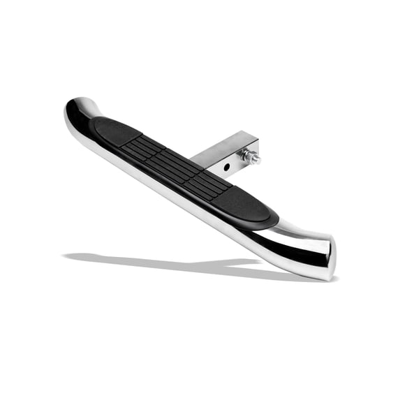 Armordillo 3" Round Tubing Stainless Steel Hitch Step for Class 4 Trailer Hitch - Polished |2" Hitch Receiver Step Chrome/Polished Finished|8718681