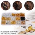 thumbnail image 4 of Rzvnmko 200Pcs/box Metal Hair Cuffs Hair Braiding Bead Metal Sheets Ring Braid Dreadlocks Beads Clips with Storage Box, 4 of 11